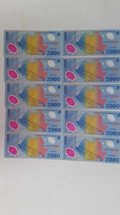 Bancnote 2000 lei cu eclipsa, 50€/bancnota