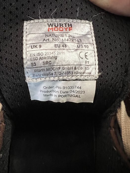 Vand bocanci protectie Wurth Modyf marimea 43