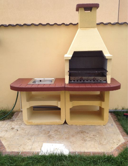 Vand gratar curte gradina barbeque din material refractar
