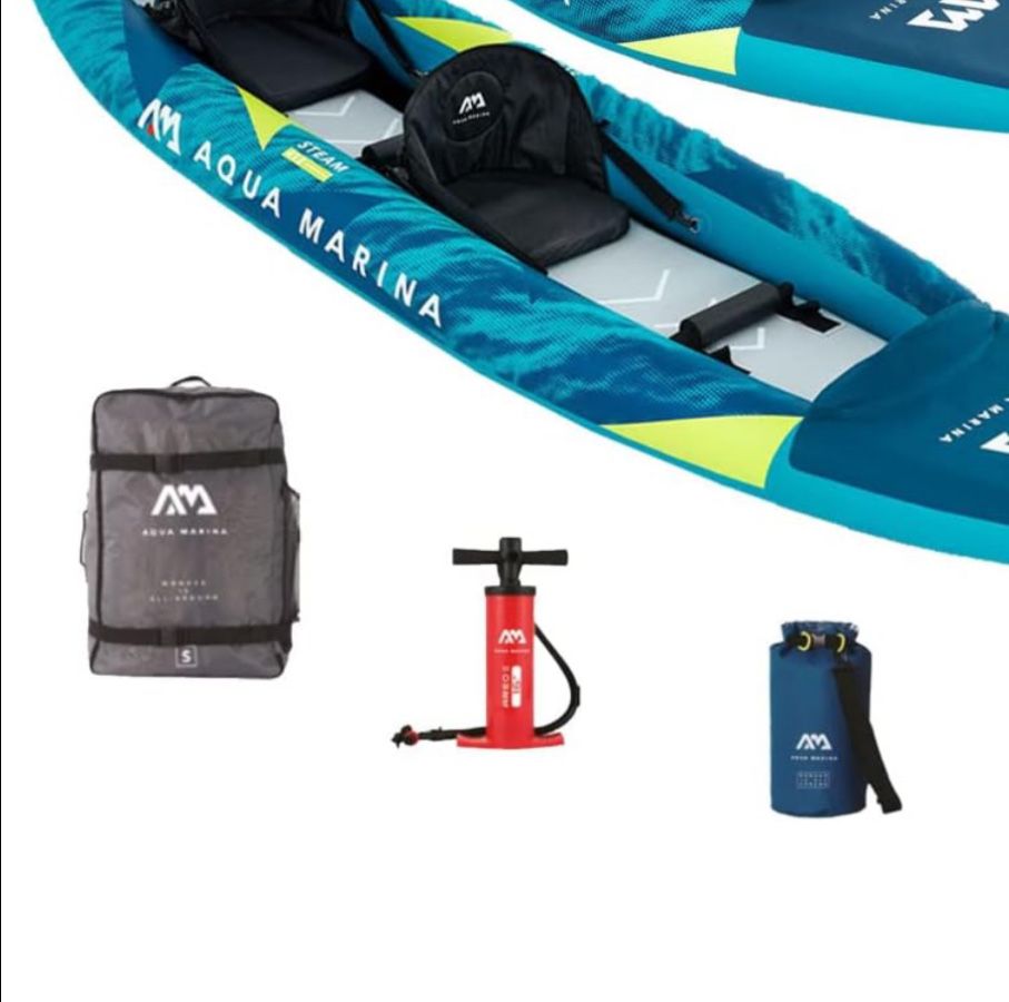 Двуместен каяк Aqua Marina STEAM+ две гребла AQUAHUB