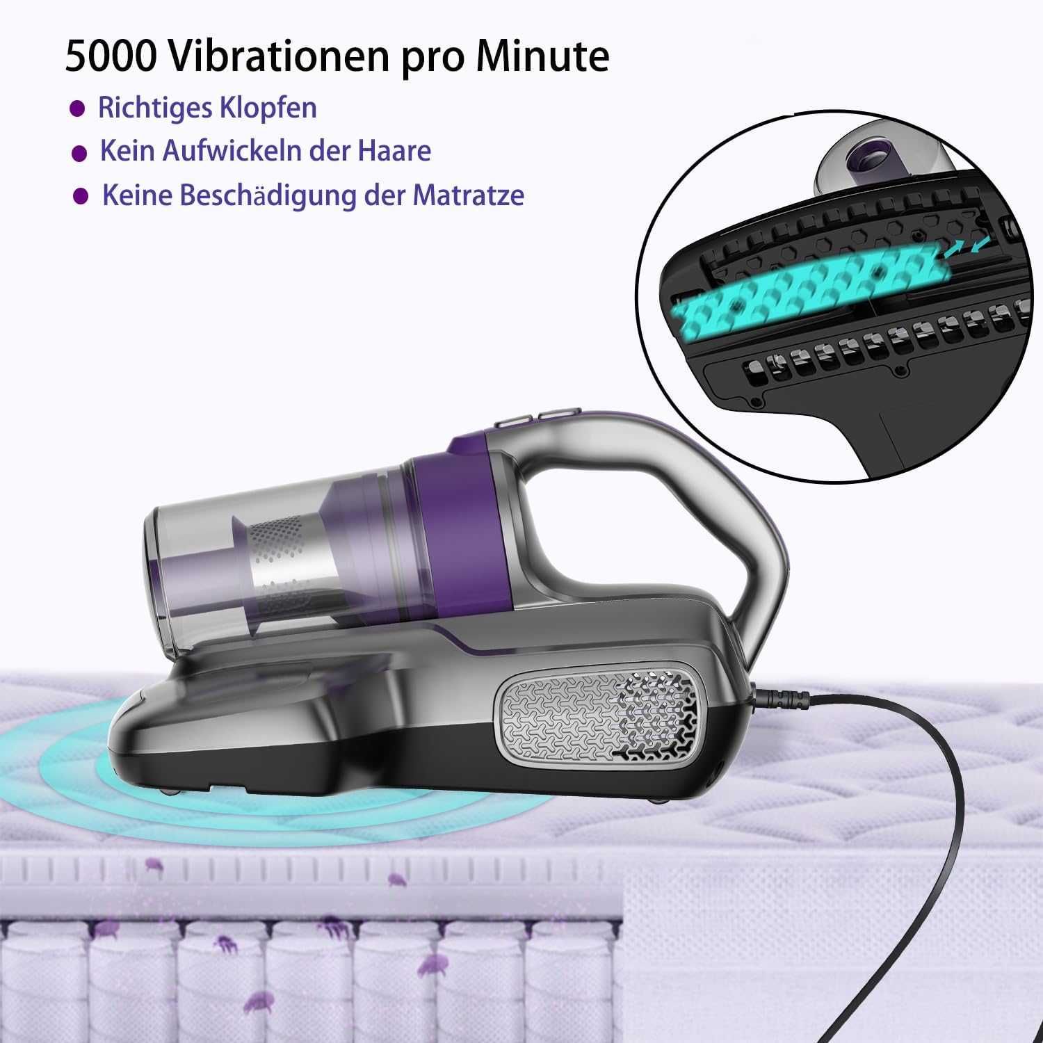 Прахосмукачка против акари FEVORCS UV,15 KPa 400 W,Гаранция