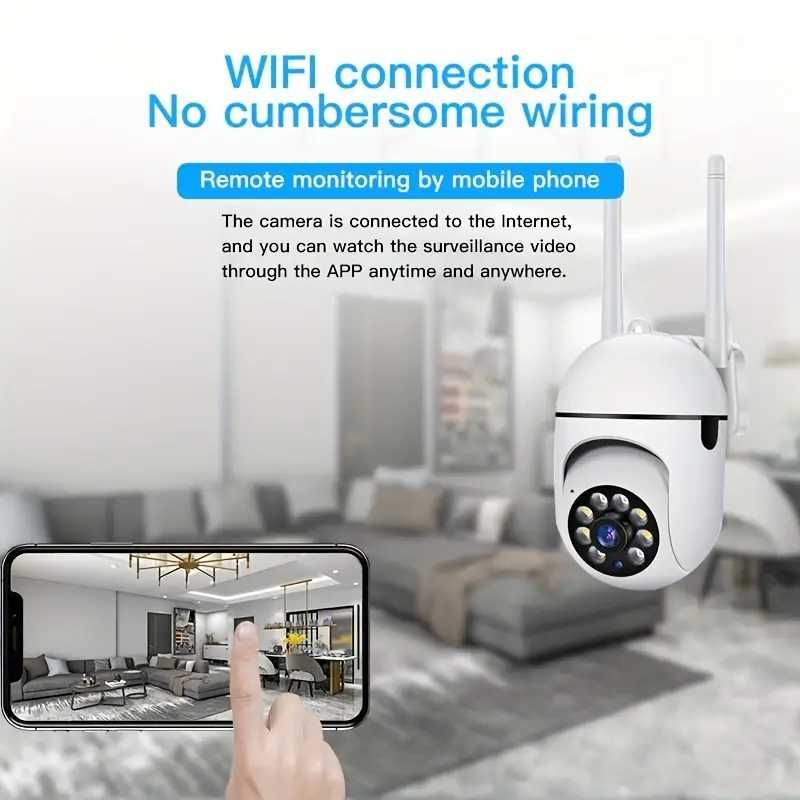 Wifi камера за наблюдение вътрешна/външна с нощно виждане