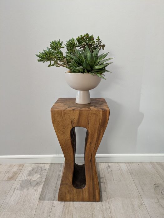 Masa auxiliara/taburet/obiect decor lemn de suar