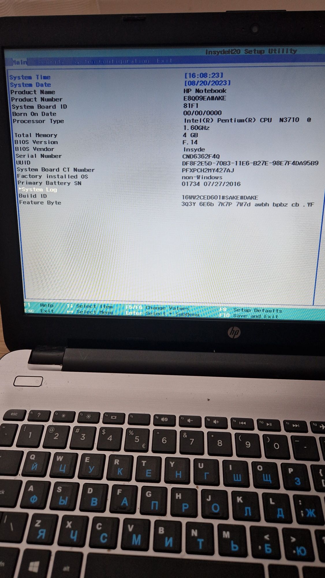 Laptop HP 15 ay000nq SSD 128 gb