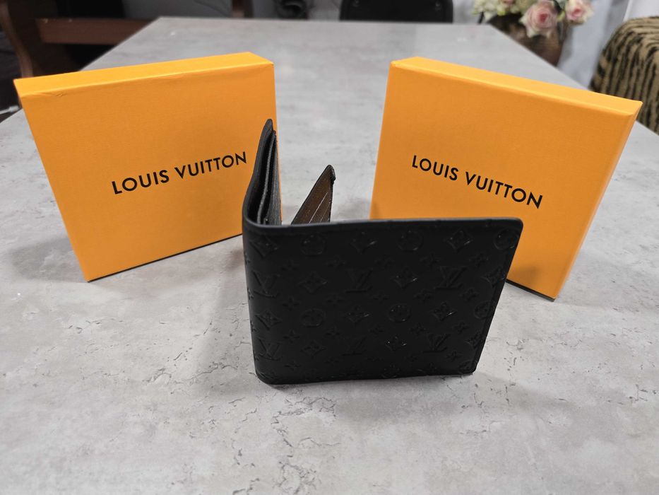 Portofel Premium Louis Vuitton Negru / Bej / Damier Carouri