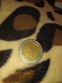 Moneda 2 euro fabricata in Franta ,liberte egalite fraternite