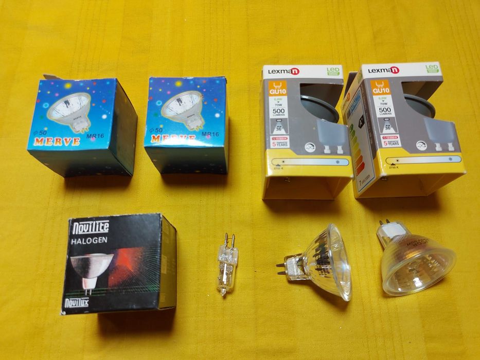 Becuri LED lexman model gu10,  6.8W = 70W + becuri halogen, buc = 8