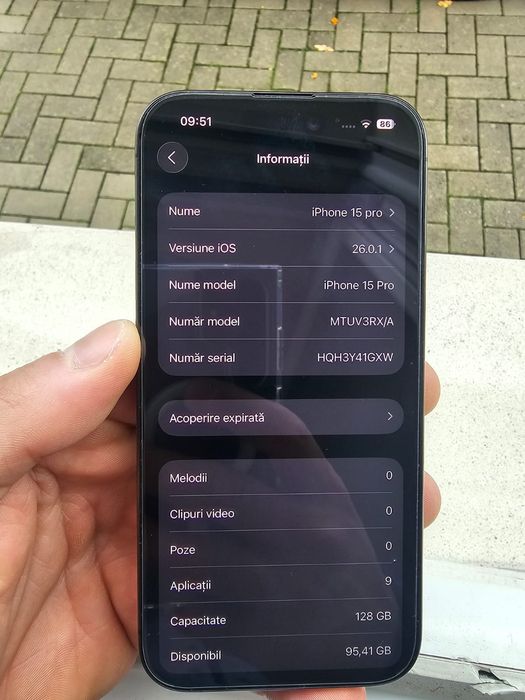 Iphone 15 pro 128gb titanium black