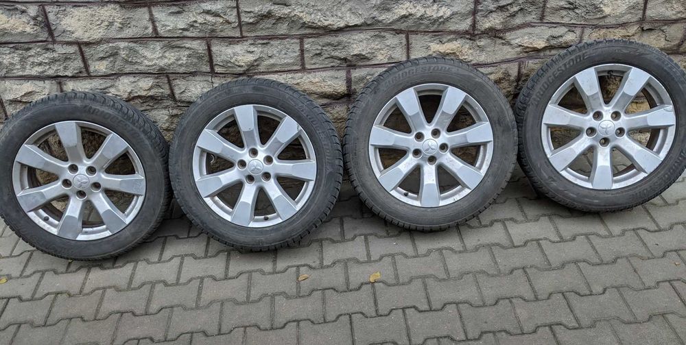 Set 4 roti: jante originale Mitsubishi 18" + Bridgestone 225/55/R18