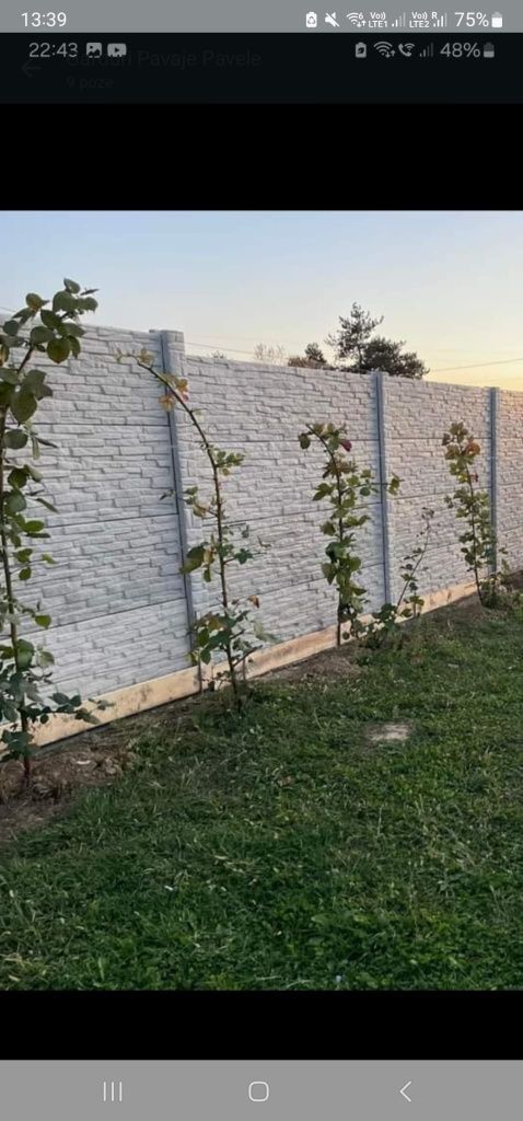 Garduri din placi beton Dâmbovița București Argeș Giurgiu Ilfov