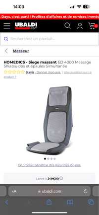 Scaun pentru masaj Homedics EDS4000