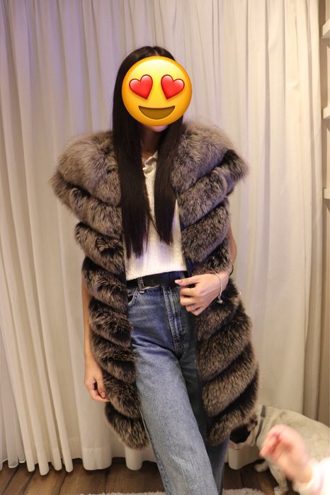 Елек от норка с естествен косъм