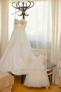 Уникална сватбена рокля и рокля за малка булка
