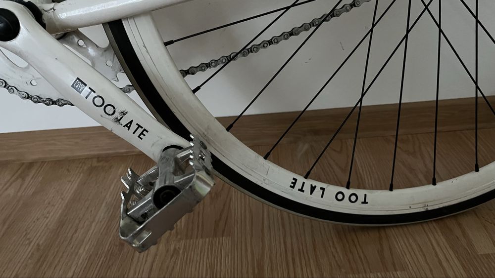 Bicicletă fixie rară Too Late x producător italian – cadru 55 cm