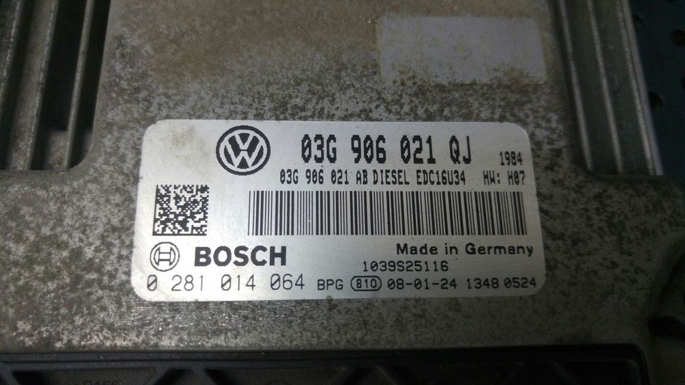 Ecu calculator motor 1.9 bls vw golf 5 1k1 03g906021ab 0281014064 1039s25116