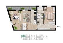Apartament cu 3 camere și două băi, langa Lacul Morii