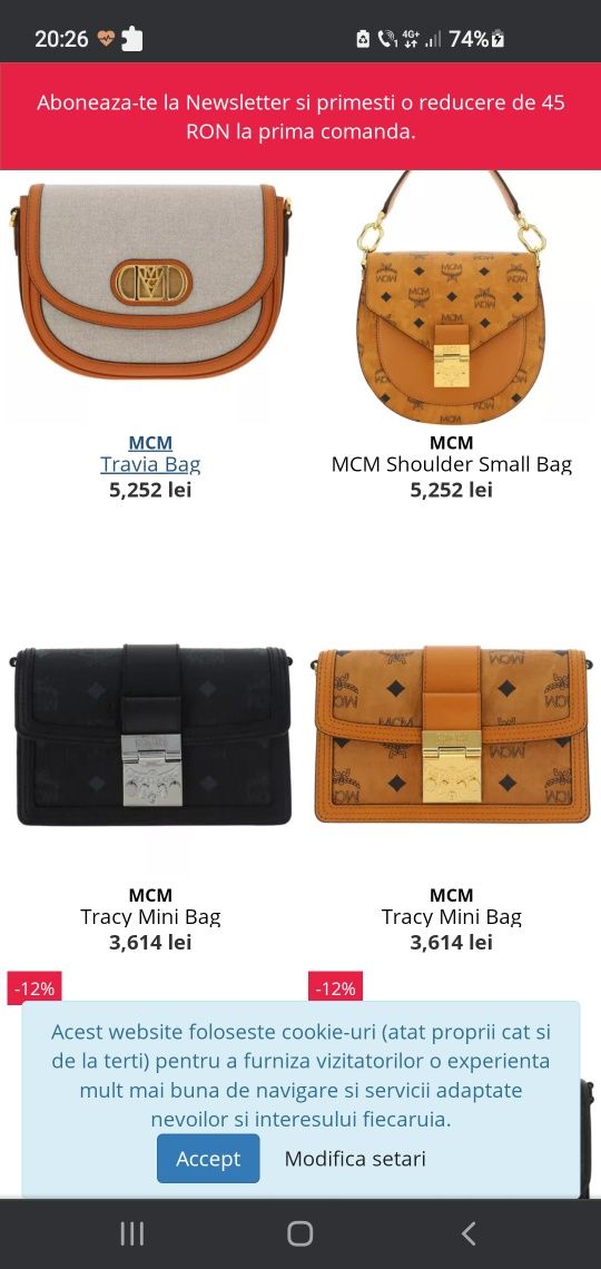 Geanta MCM model crossbody