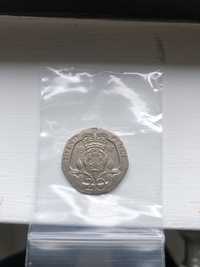 Monedă 20 pence UK, an 1997 cu regina Elizabeth II (transport gratuit)