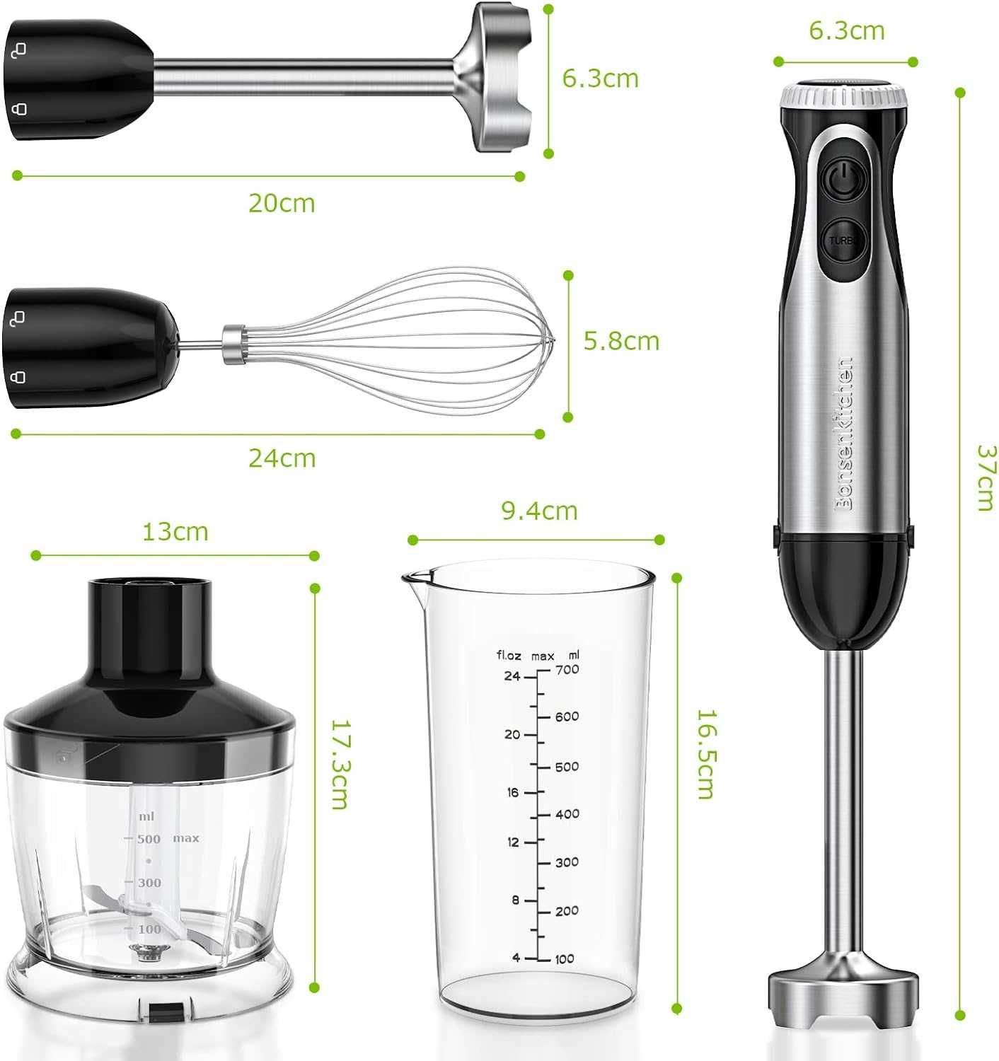 Пасатор Bonsenkitchen Stainless Steel, 4-in-1, 1000W,Нов,Гаранция