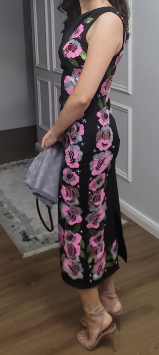 Rochie midi cu umar cazut