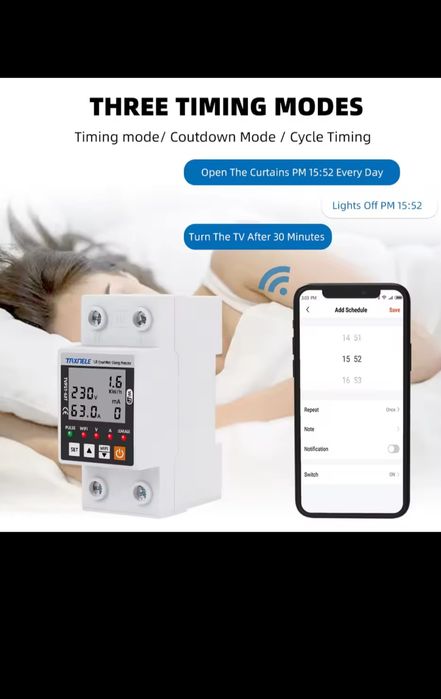 Contor  wifi - releu inteligent cu protecție diferențială!