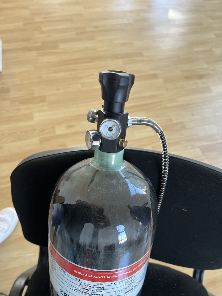 Карбонова бутилка 6.8 L, 300 Bar, 4500 PSI, PCP