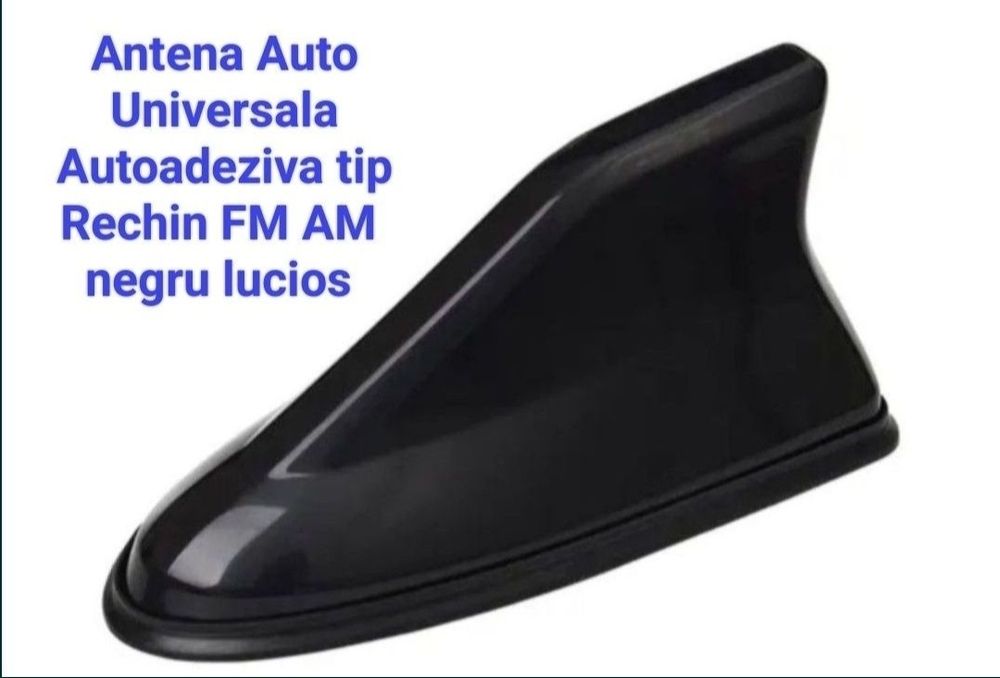 Antena Universala model rechin , negru lucios