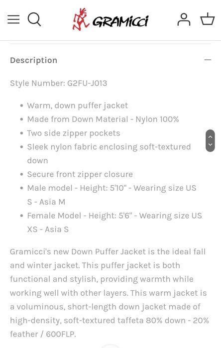 geaca de puf street gramicci