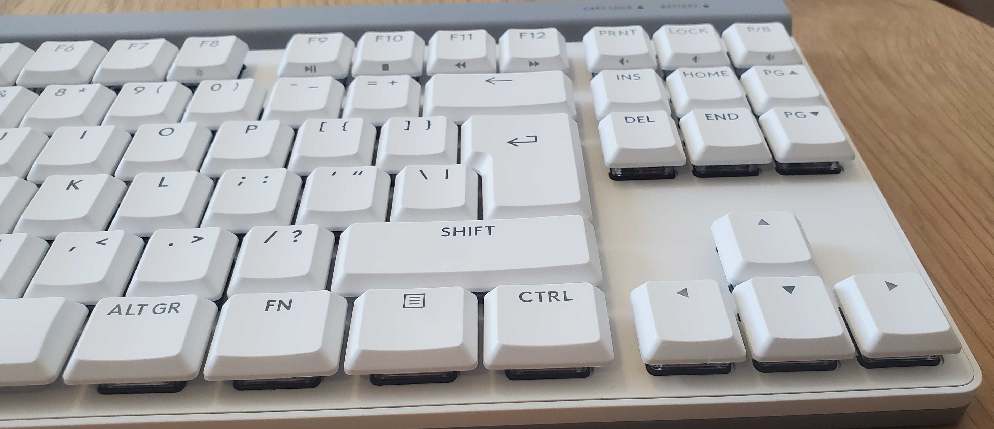 Клавиатура: Logitech G515 Lightspeed TKL, Wireless Tactile - Бяла