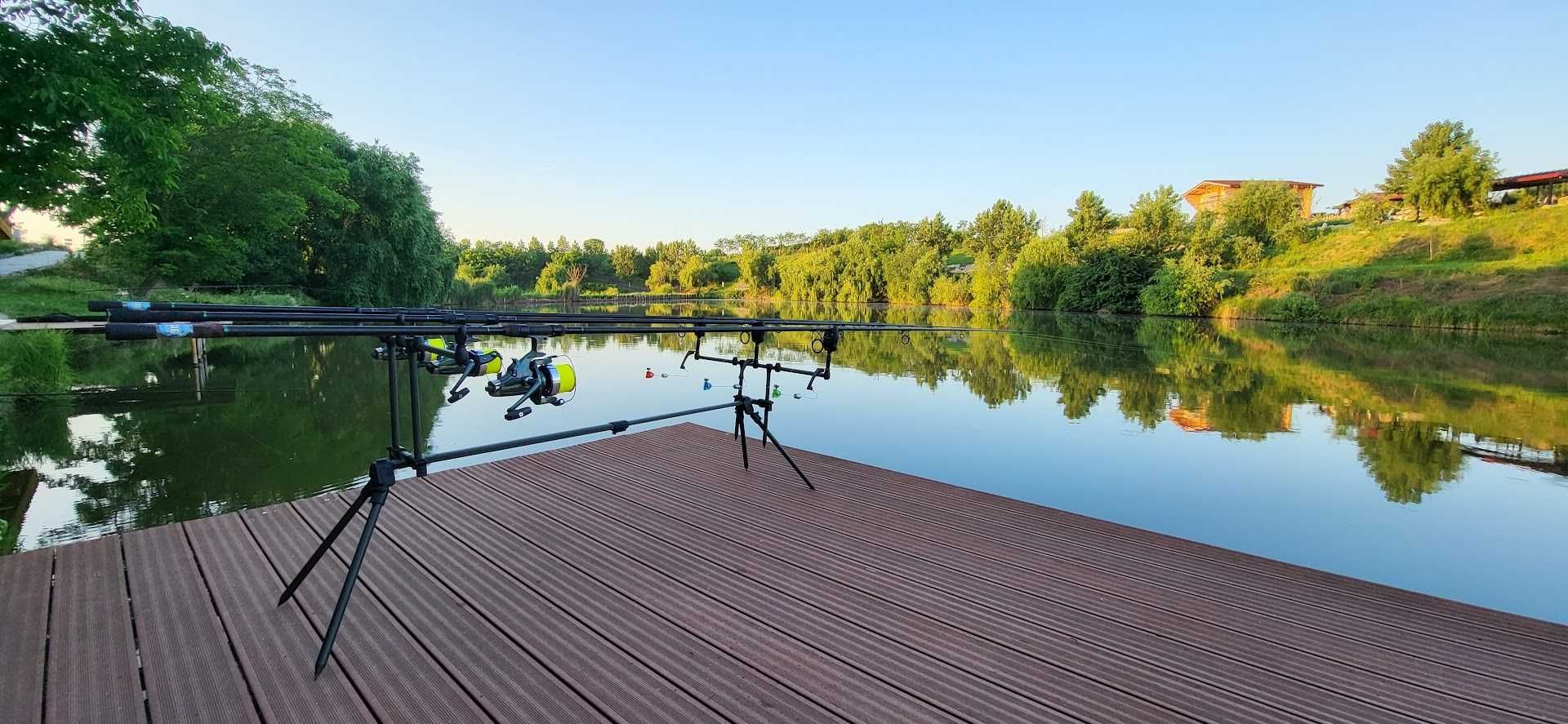 Set Complet Pescuit Crap (Lansete,Mulinete,Rod Pod, Avertizori,Husa)