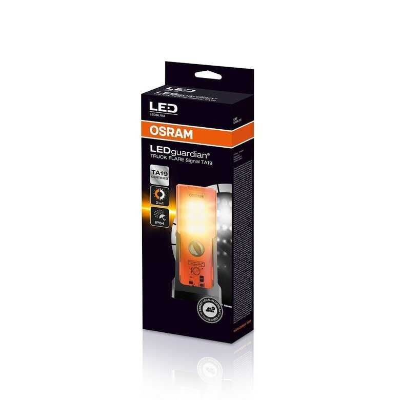 LED аварийна сигнална лампа Osram LEDguardian Truck Flare TA19,3W,6V