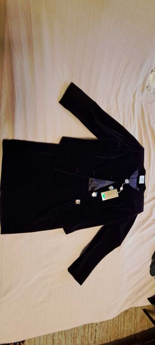 Costum dama, doua piese, catifea, culoare mov