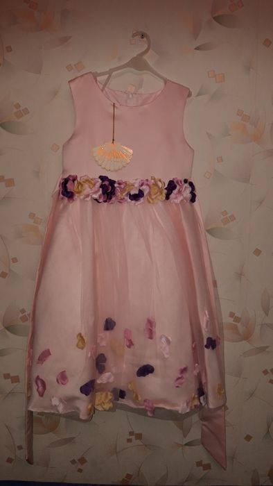 Платье Perlitta с перчатками и ободком. Новое