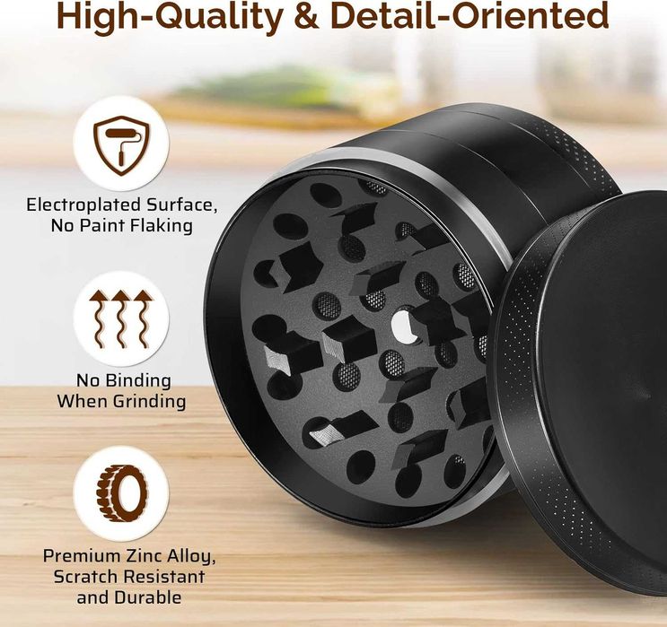 Anpro Билкарска мелничка от висококачествена цинкова сплав