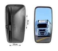 Странично Огледало с подгрев 24V за Камион, Автобус, Бус / 38 x 19 см