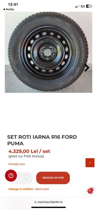 Vand urgent Jante iarna nokian complet !