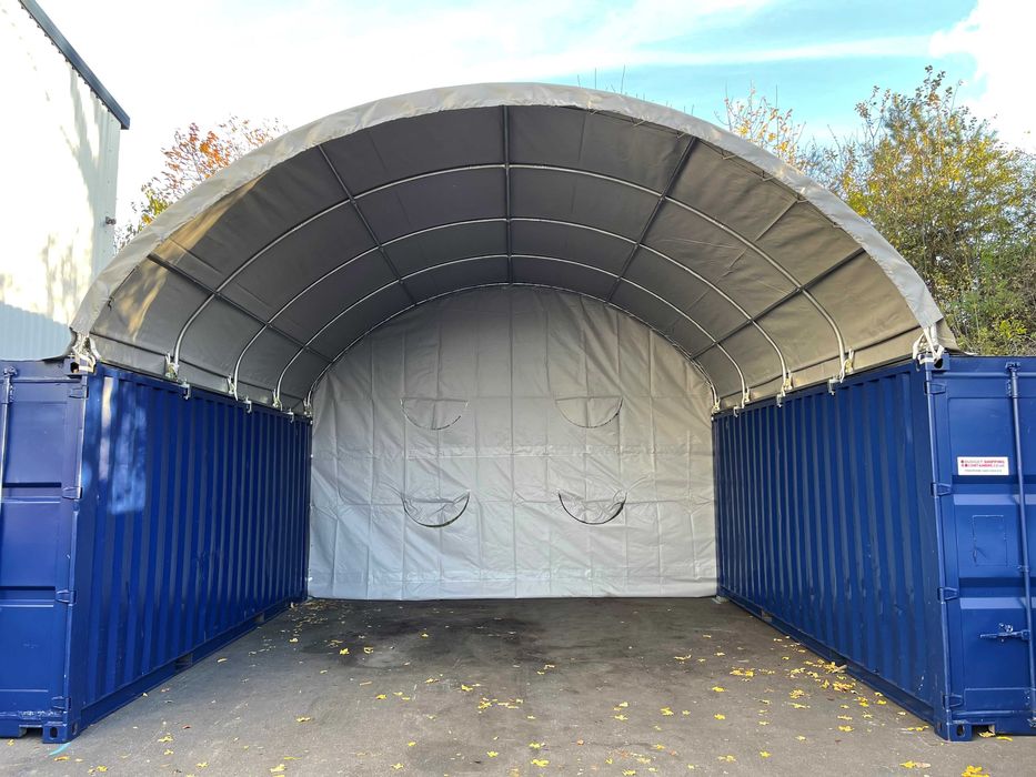 Cort container 6m x 6m pe containere de 20'