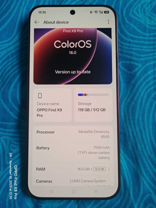 OPPO find X9 pro roșu