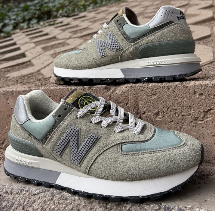 New balance 574 X Stone Island olive green