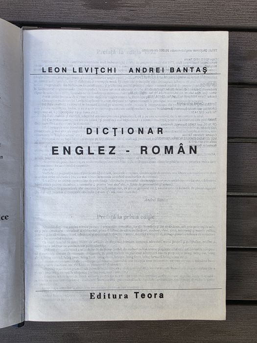 Dicționar englez - roman, 70.000 cuvinte (Leon Levițchi, Teora)