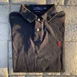 Ralph Lauren Polo Shirt – L Custom Slim Fit – Black, 100% Cotton