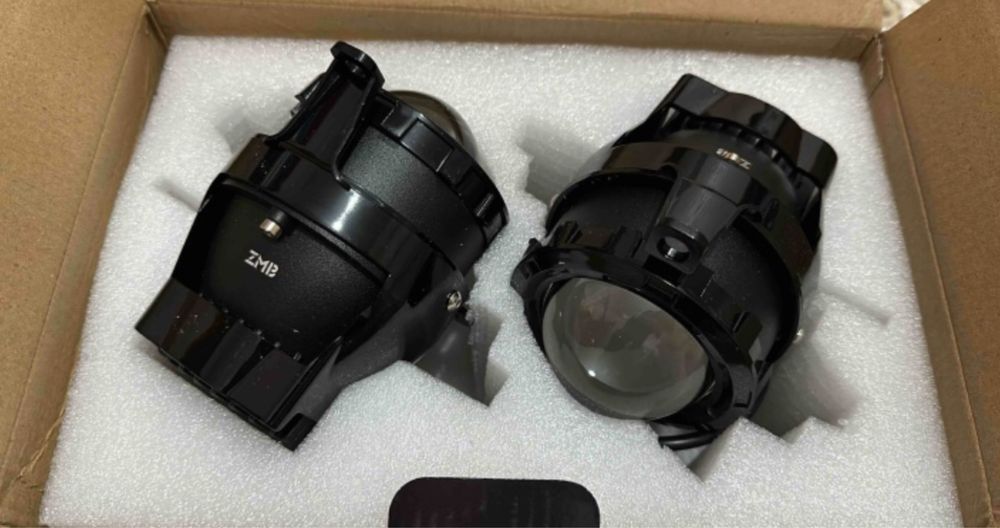 Туманки приора/газель линза 100w