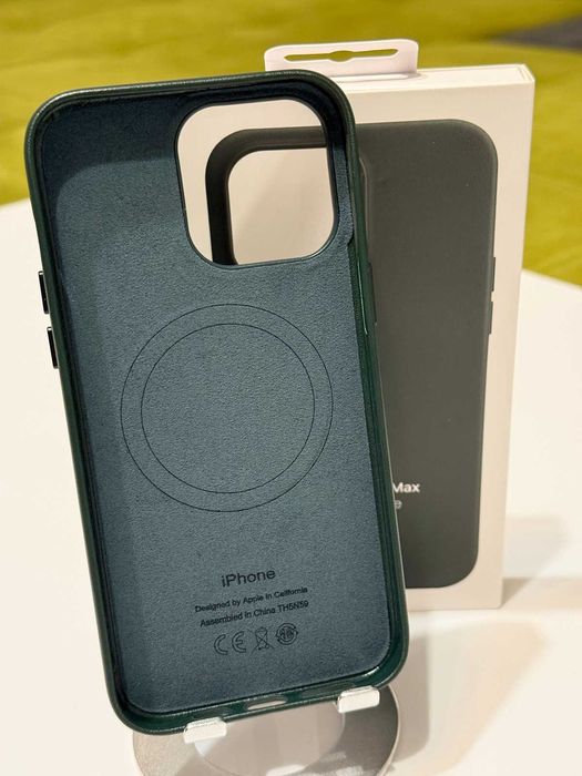 Husa Apple Piele Forest Green - pentru iPhone 14 Pro Max