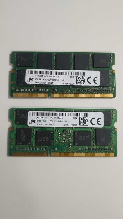 16gb(2x8) Micron DDR3 SODIMM ECC Ram памет