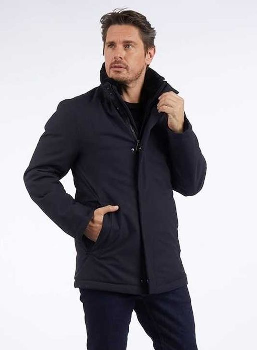 Jacheta palton 42 XL casual Daniel Hechter Paris lana Gore-Tex negru