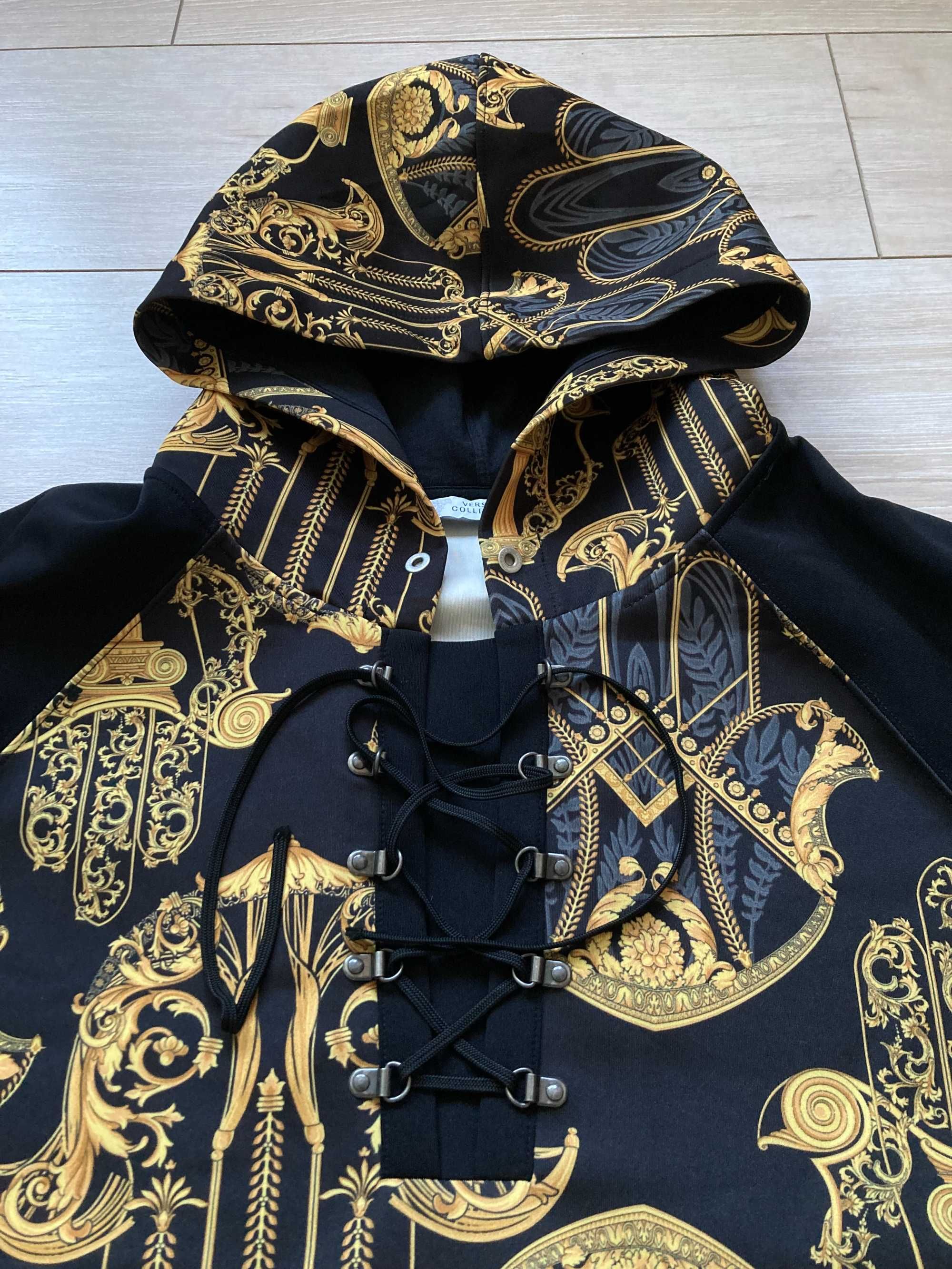 ОРИГИНАЛНО Versace Collection gold hoody суитчър суичър горнище М