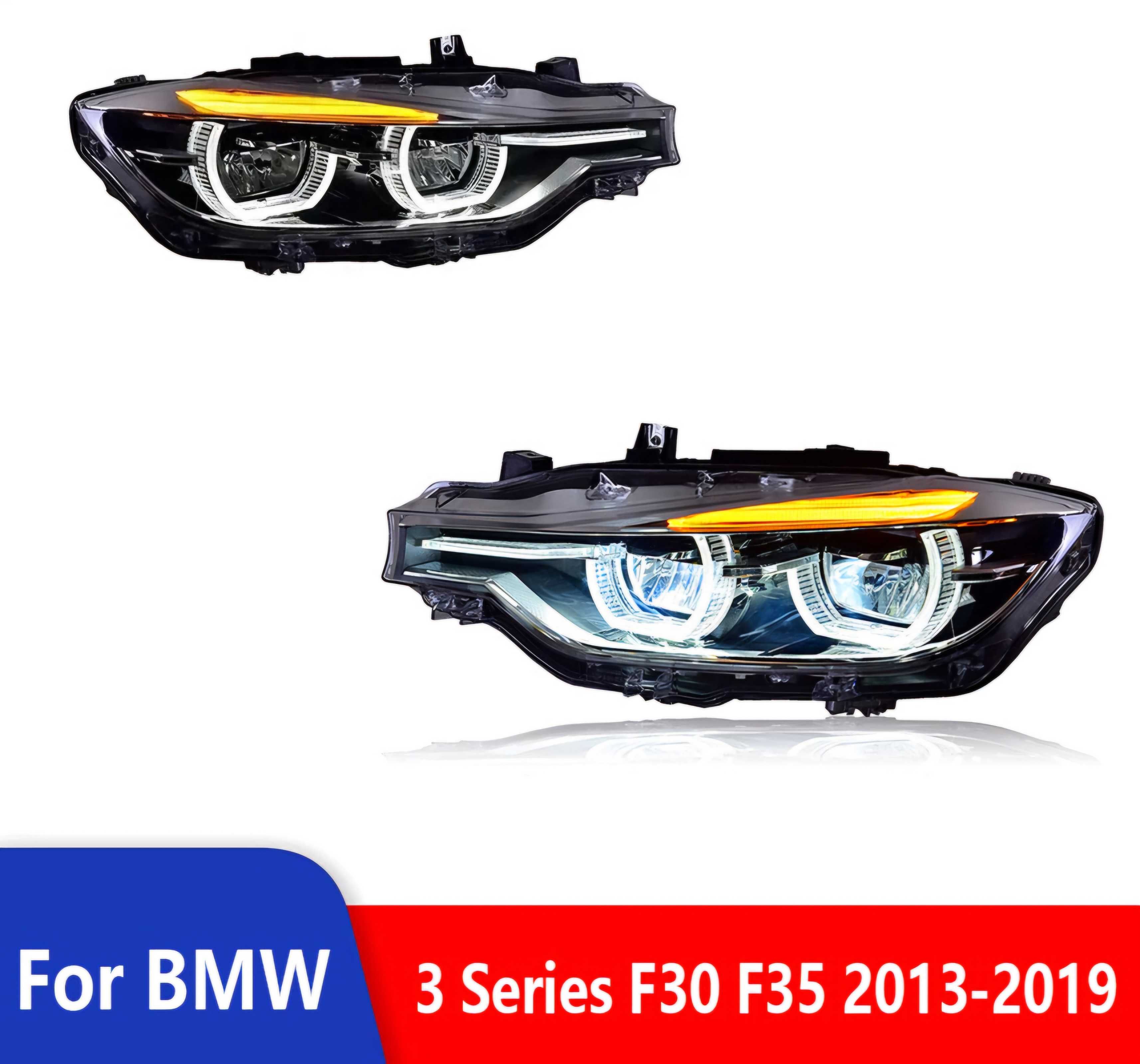 Комплект LED фарове за BMW серия 3 F30  F31 13-15 черна основа БМВ