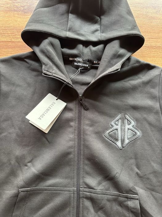 Мъжки,памучен,черен екип Balenciaga с бродирано лого на гърба