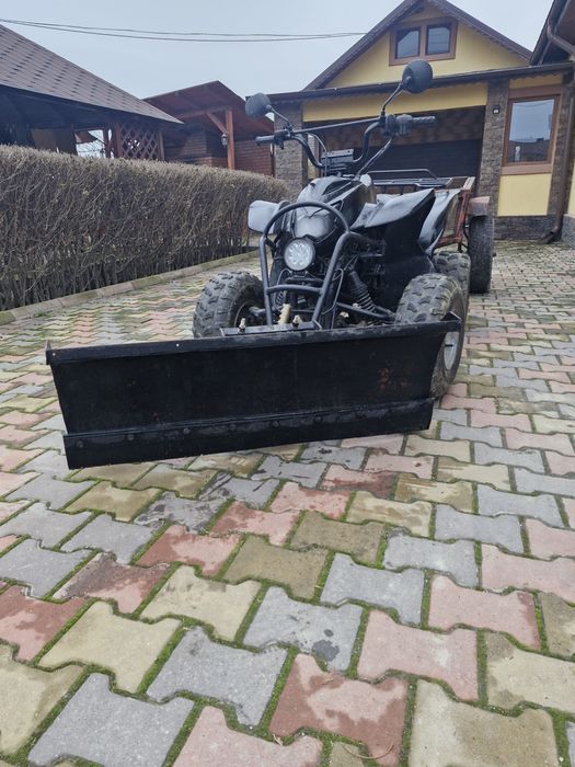 ATV Skiygo cu lama zapada si remorca