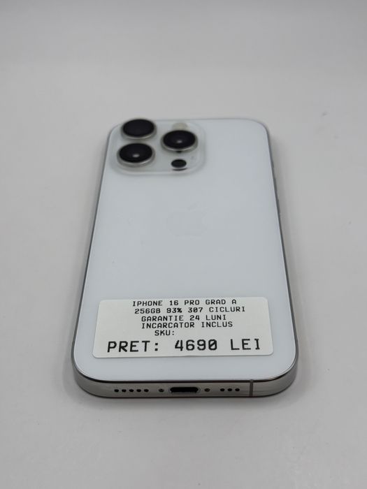 Iphone 16 Pro 256GB 93% Grad A Garantie 24 Luni - zonemag.ro